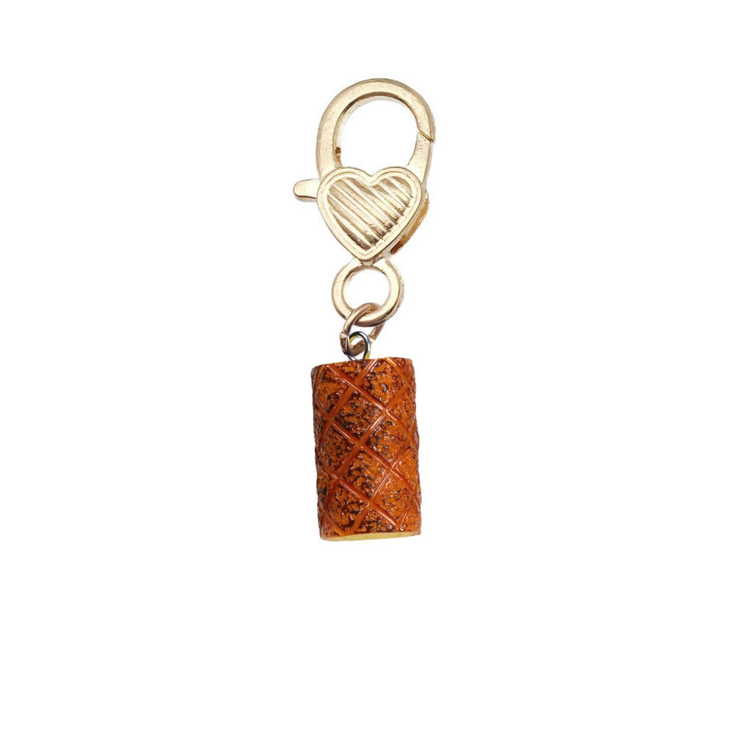 Shein Resin Simulation Creative Bear Bread Donut Baking Cake Love Metal Series Gift Pendant