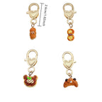 Shein Resin Simulation Creative Bear Bread Donut Baking Cake Love Metal Series Gift Pendant