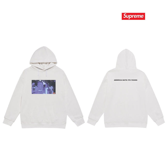 Supreme “America Eats Its Young” Hoodie – White Hover Image