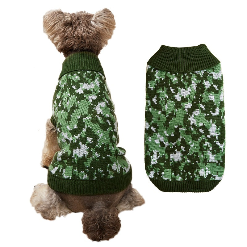 Autumn And Winter Popular Christmas Hooded Camouflage Dog Pet