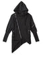 Techwear Asymmetrical Black Hoodie