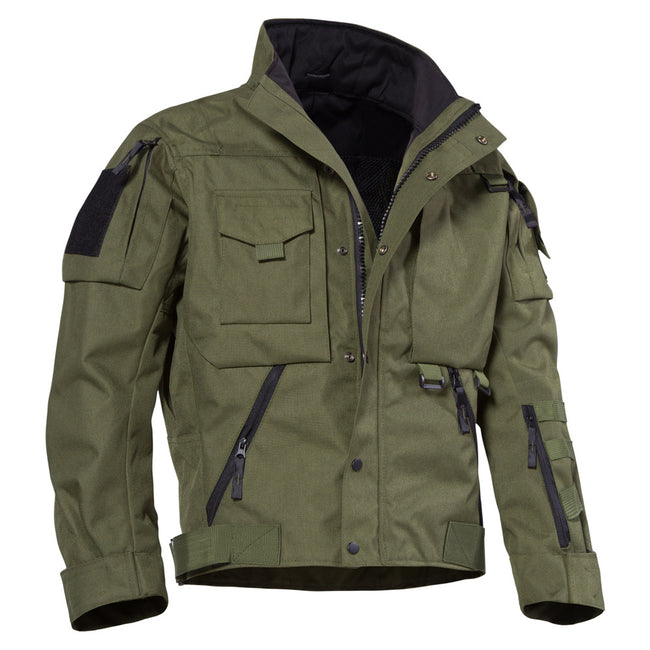 Olive Green Tactical Utility Jacket Hover Image