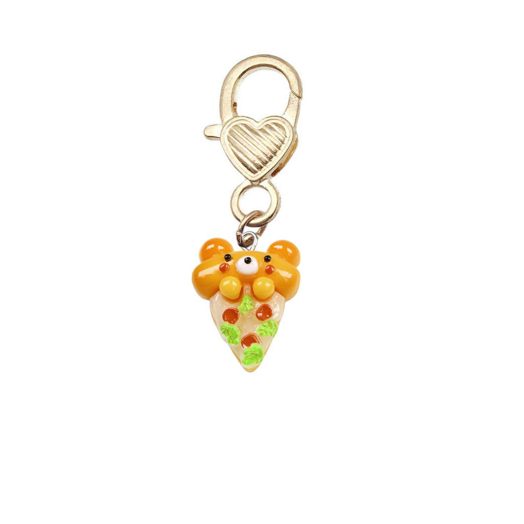 Shein Resin Simulation Creative Bear Bread Donut Baking Cake Love Metal Series Gift Pendant