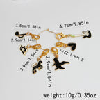 Popular Diy Mark Buckle Black Dripping Oil Love Music Festival Keychain Pendant