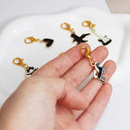 Popular Diy Mark Buckle Black Dripping Oil Love Music Festival Keychain Pendant