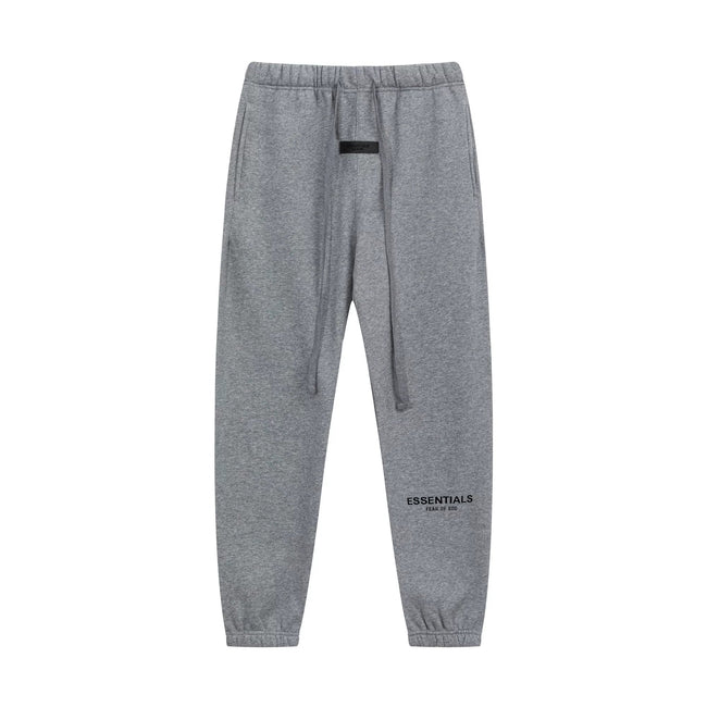 Fear of God Essentials Front & Back Logo Hoodie & Sweatpants Set Dark Heather Grey Main Image