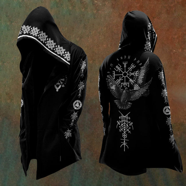 Compass Hooded Black Cardigan Hover Image