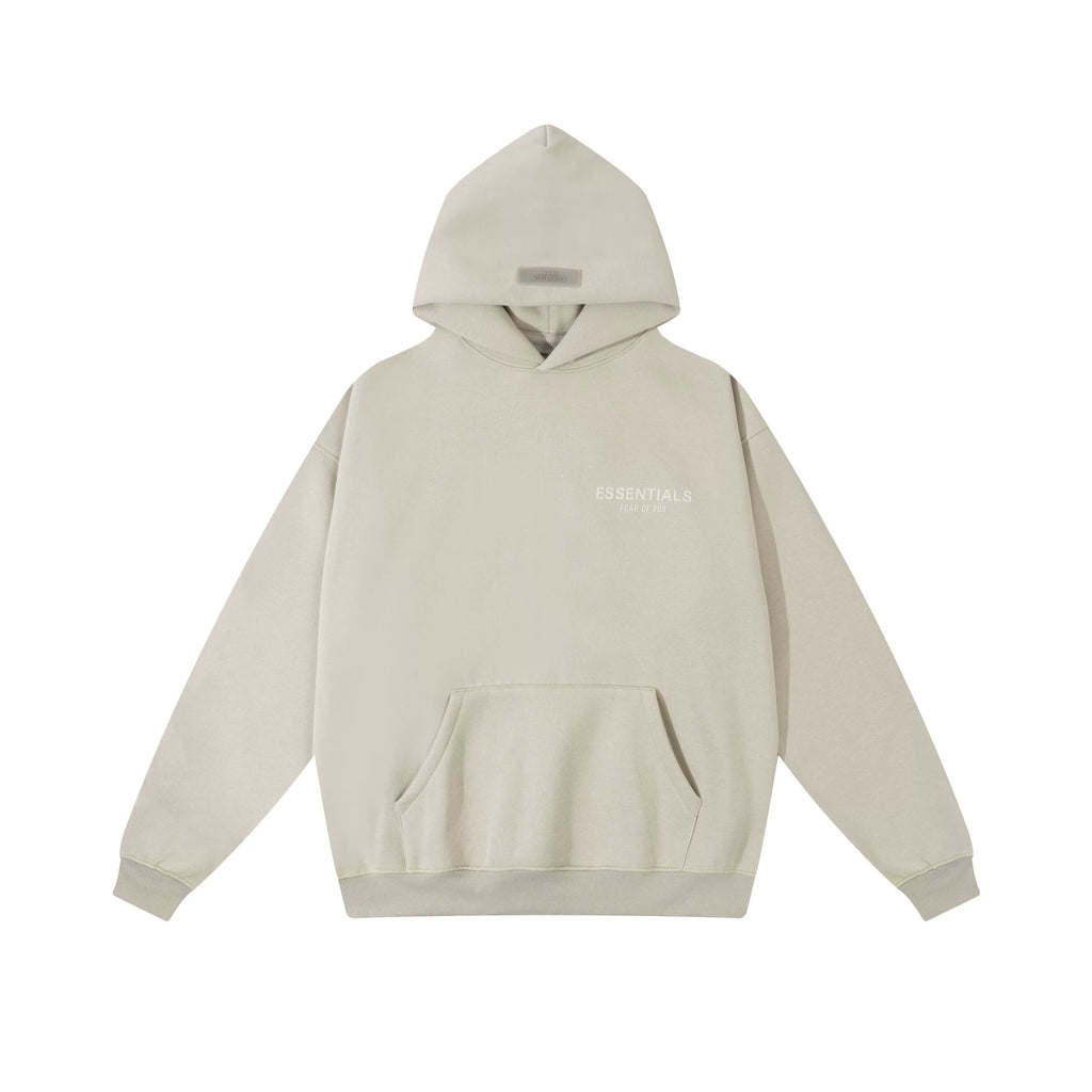 Fog autumn/winter hoodie, sweatpants, long pants with fleece hoodie, versatile letter essentials, loose and trendy ins top (45)