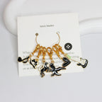 Popular Diy Mark Buckle Black Dripping Oil Love Music Festival Keychain Pendant