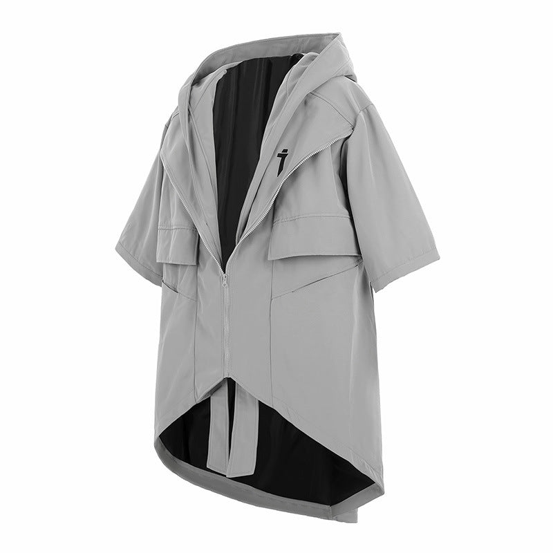 Alternative Streetwear Tactical Open Front Longline Top