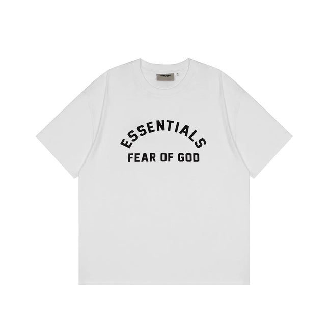 FOG double-line ESSENTIALS short-sleeved T-shirt men European and American couples trendy brand round neck loose cleanfit half-sleeved women (28) Hover Image