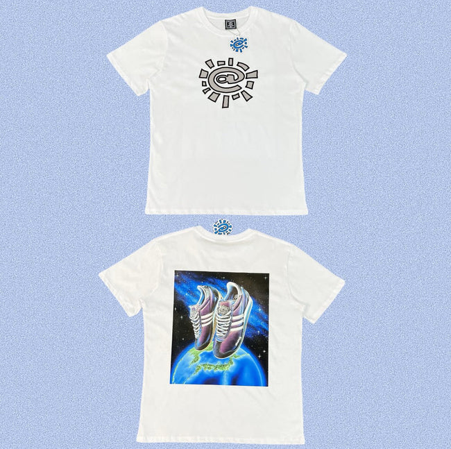ADWYSD White Planet Sneaker Print Tee Hover Image