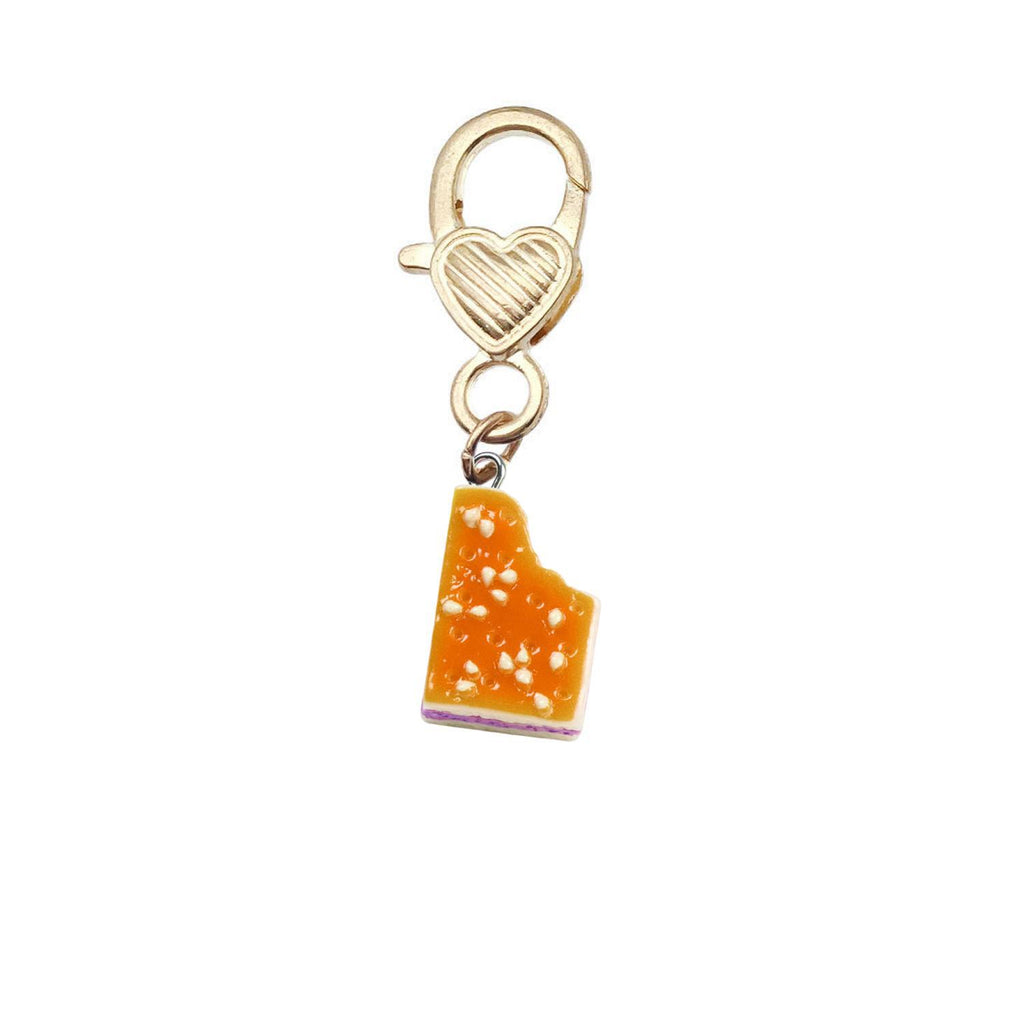 Shein Resin Simulation Creative Bear Bread Donut Baking Cake Love Metal Series Gift Pendant