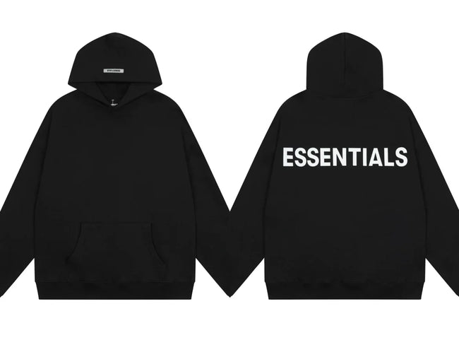 FOG double line heavyweight high street trendy brand hooded sweatshirt with plush loose sweatshirt jacket suitable for men and women, youthful and popular style (20) Hover Image