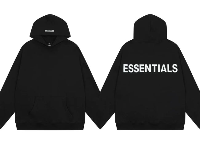 FOG double line heavyweight high street trendy brand hooded sweatshirt with plush loose sweatshirt jacket suitable for men and women, youthful and popular style (20) Hover Image