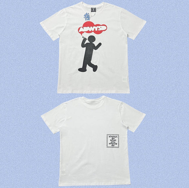 ADWYSD White Walking Figure Graphic Tee Hover Image