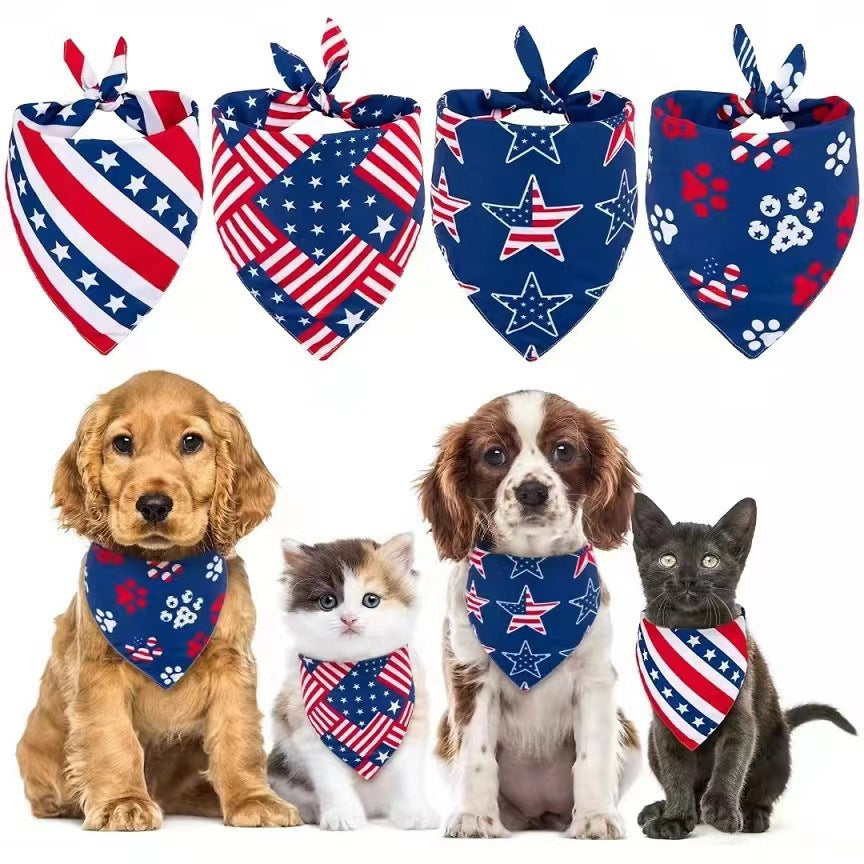 New European And American Pet Triangle Scarf