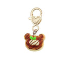 Shein Resin Simulation Creative Bear Bread Donut Baking Cake Love Metal Series Gift Pendant