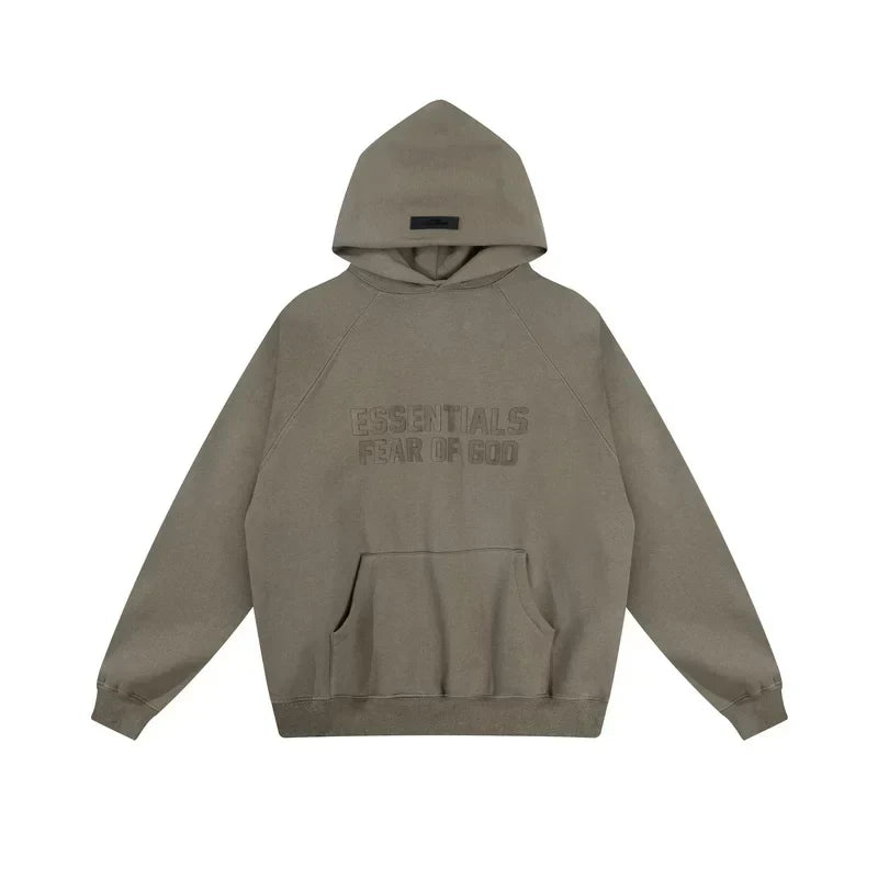 Fog autumn/winter hoodie, sweatpants, long pants with fleece hoodie, versatile letter essentials, loose and trendy ins top (48)