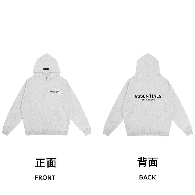Fog autumn/winter hoodie, sweatpants, long pants with fleece hoodie, versatile letter essentials, loose and trendy ins top (38) Hover Image