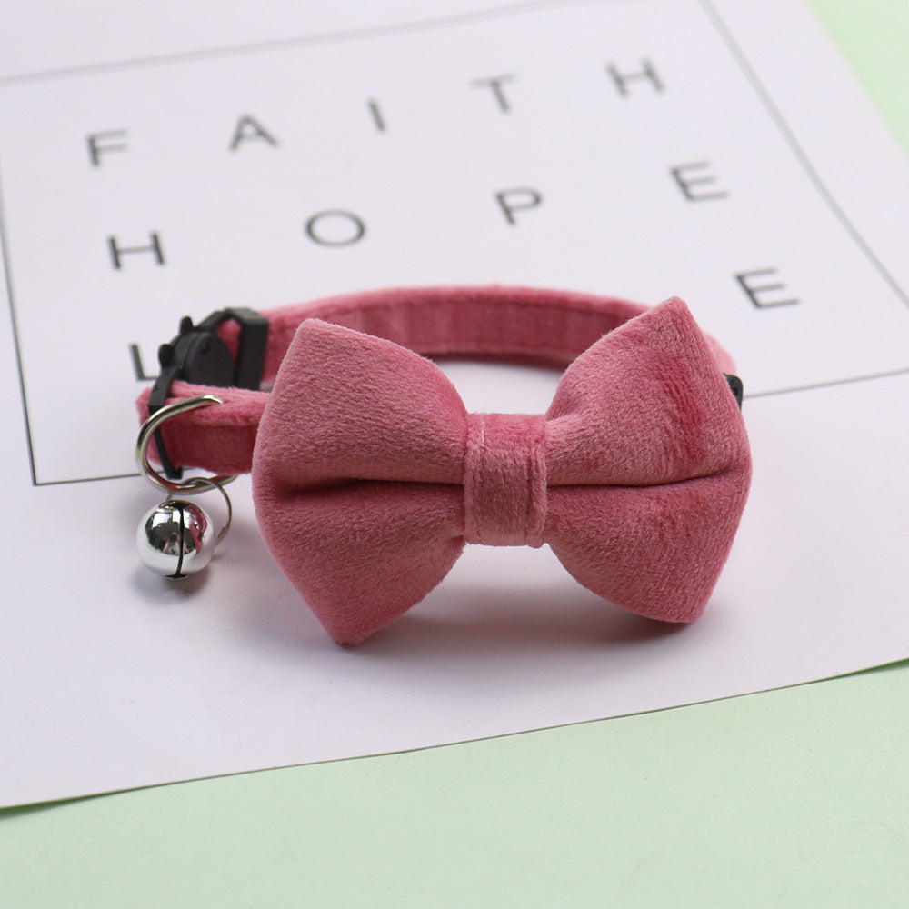 New Pet Bow Collar Velvet