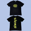 ADWYSD Black Yellow Double‑Sided Print Tee