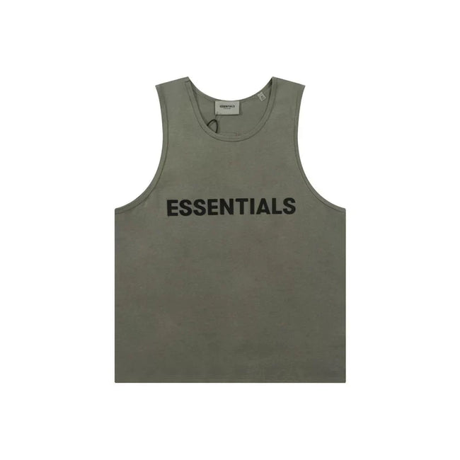 FOG short sleeved FEAR OF GOD double line ESSENTIALS chest letter sleeveless vest base shirt men's T-shirt (5) Hover Image