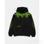 Black & Neon Green Metal Graphic Hoodie