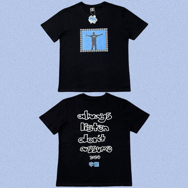 ADWYSD Black Blue Figure Frame Tee Hover Image