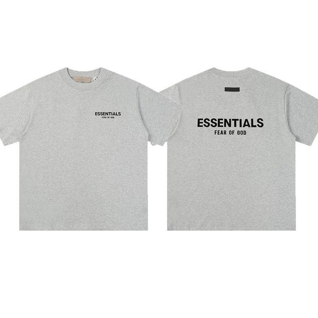 ESSENTIALS Short sleeved T-shirt European and American High Street FOG Double Line Men's and Women's American Trendy Brand Pure Cotton Round Neck Loose Set (9) Hover Image