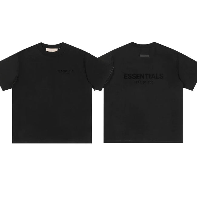 FOG double-line ESSENTIALS short-sleeved T-shirt men European and American couples trendy brand round neck loose cleanfit half-sleeved women (1) Hover Image