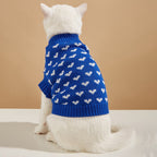 Autumn And Winter Warm Red Pink Love Dog Clothes