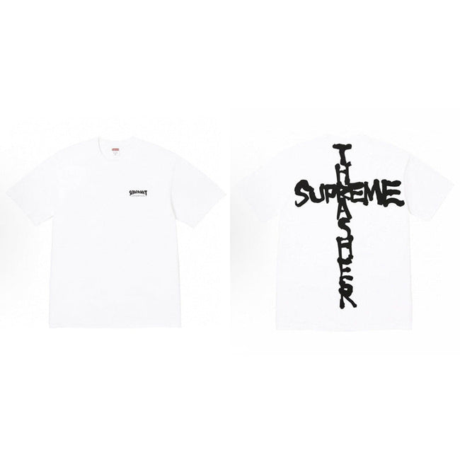 Supreme × Thrasher Cross Logo Tee – White Hover Image