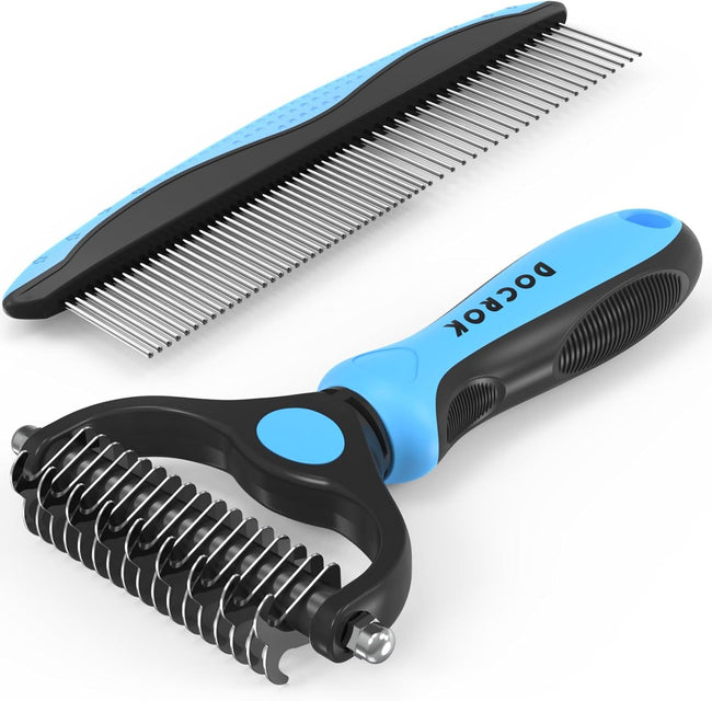 Pet Grooming Brush Comb Deshedding Dematting Tool Cats Dogs Hover Image