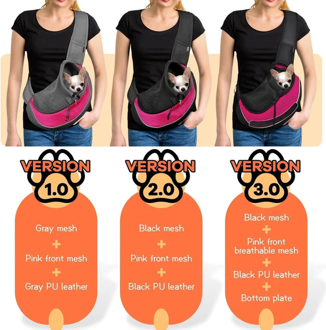 Pet Sling Carrier Adjustable Breathable Hands Free Small Dog Cat Travel Main Image