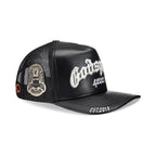 Godspeed Forever Black Leather Trucker Hat