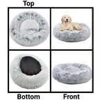 Mr. Peanut's 28" OrthoPlush® Pet Bed - Snowflake White Two Tone